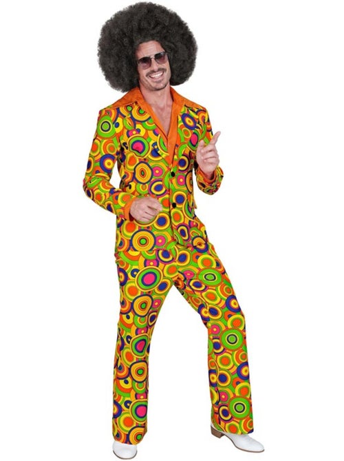 Costume années 70 à cercles jaunes - Kiabi