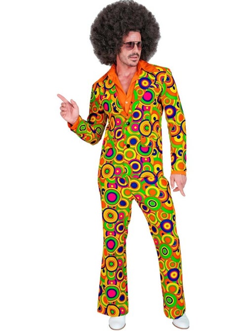 Costume années 70 à cercles jaunes - Kiabi