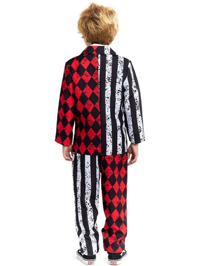 Costume de bouffon sinistre à rayures et losanges Multicolore - Kiabi