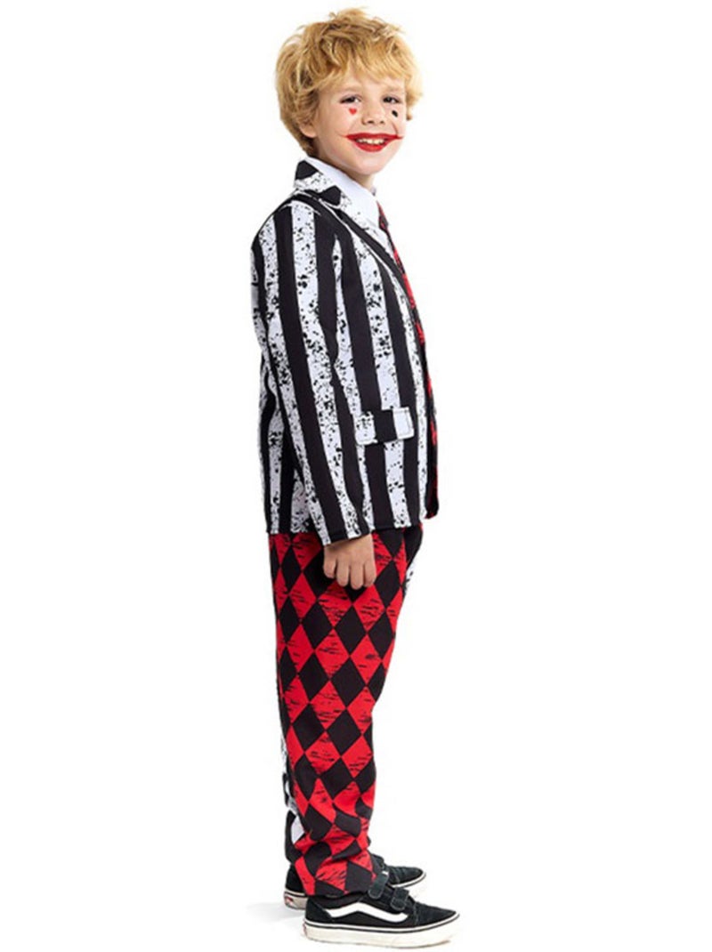 Costume de bouffon sinistre à rayures et losanges Multicolore - Kiabi