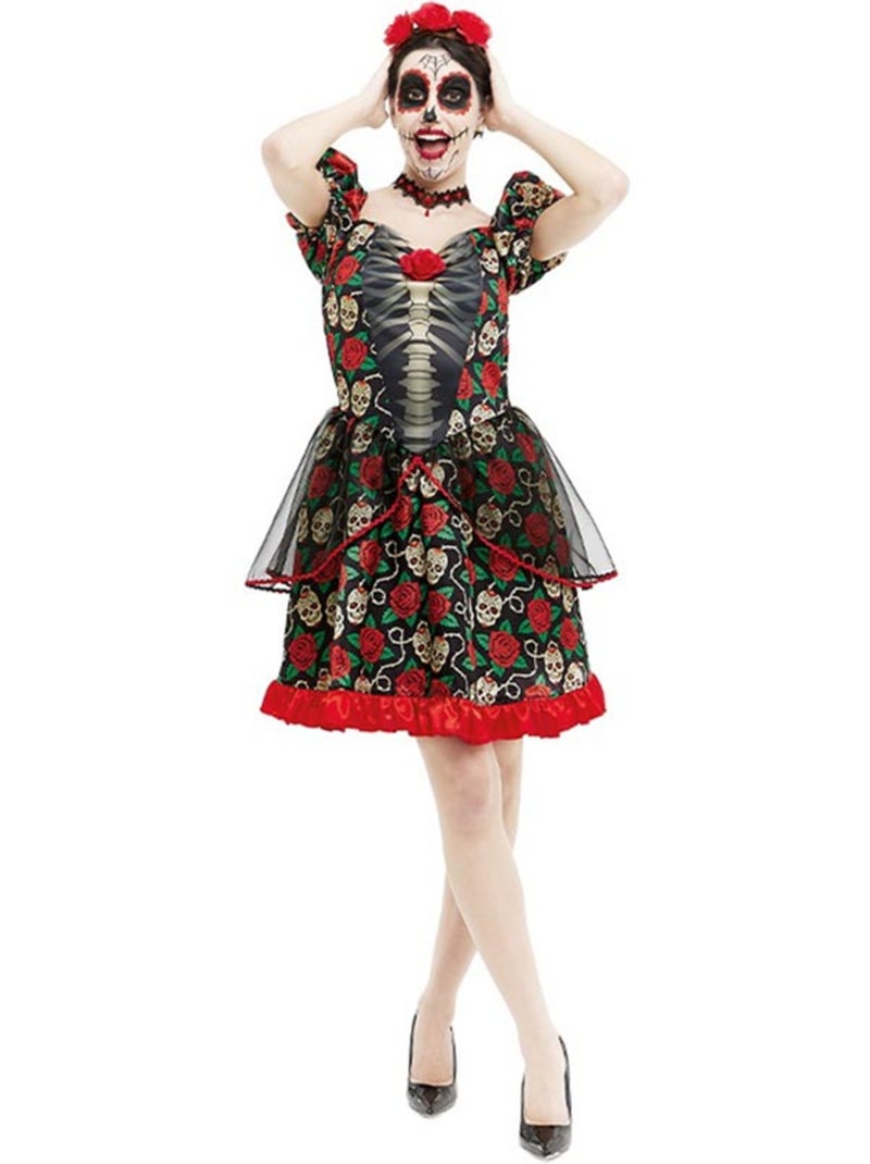 Costume de Catrina pour le Jour des Morts Multicolore - Kiabi