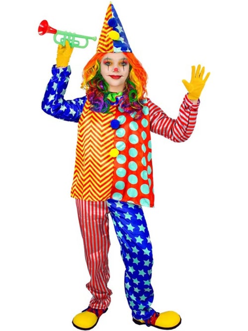 Costume de clown à rayures et à pois - Kiabi