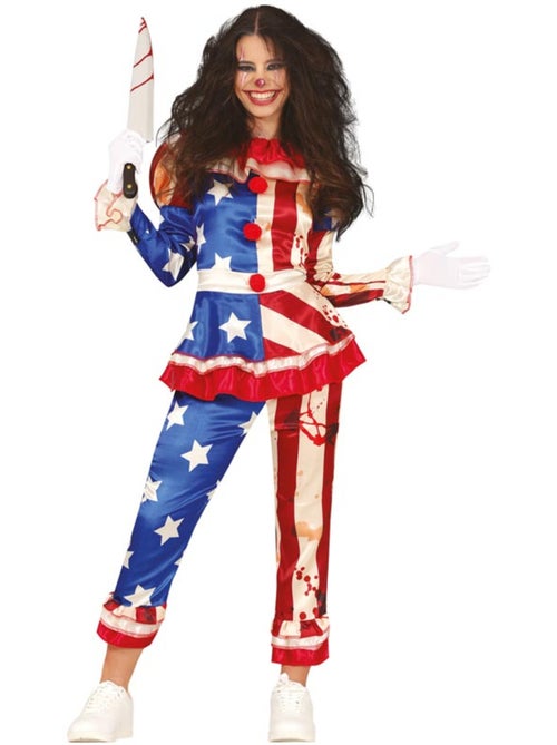 Costume de clown patriote sanglant - Kiabi