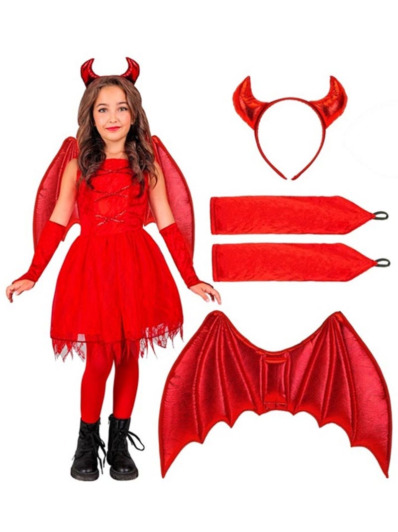Costume de diable avec ailes et cornes Multicolore - Kiabi