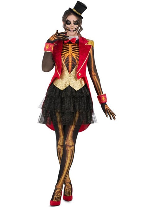 Costume de dompteur de lion squelette avec coiffe - Kiabi