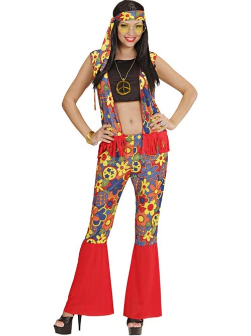 Costume de femme hippie avec ruban et médaillon - Kiabi
