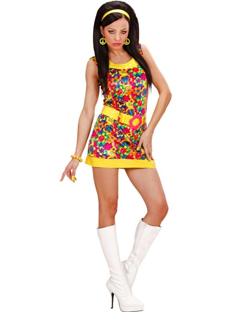 Costume de fille en velours « Paix et Amour » Multicolore - Kiabi