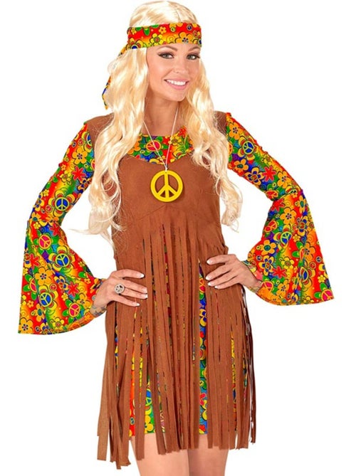 Costume de fille hippie avec de longues franges - Kiabi