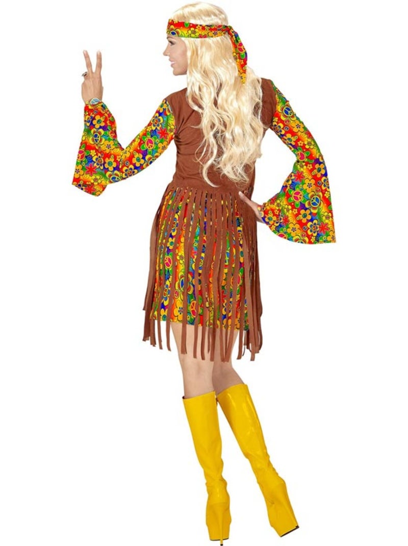 Costume de fille hippie avec de longues franges Multicolore - Kiabi