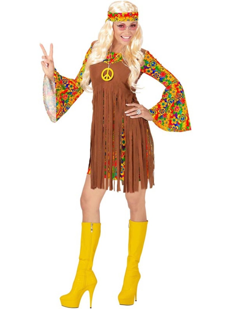 Costume de fille hippie avec de longues franges Multicolore - Kiabi
