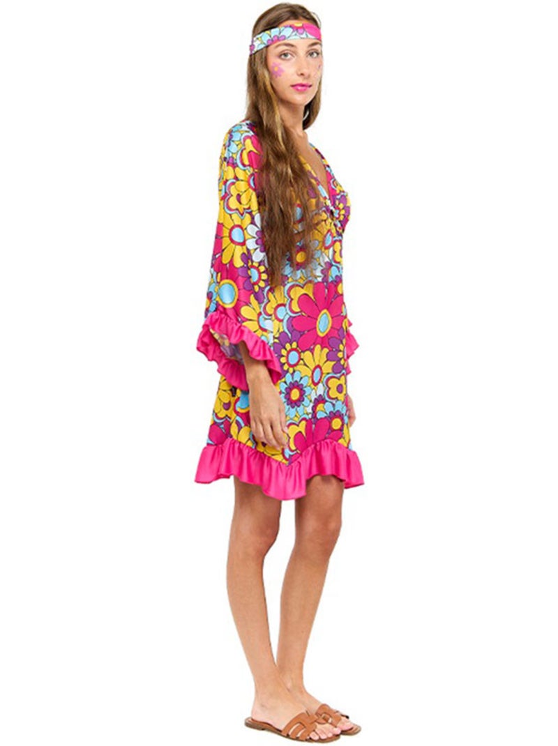 Costume de hippie marguerite Multicolore - Kiabi
