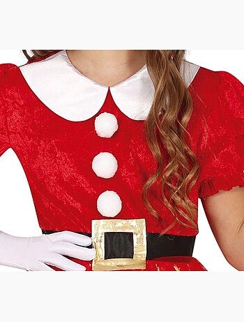 Costume de Mère Noël scintillant avec ceinture