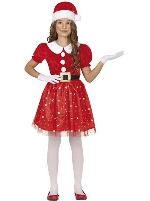 Costume de Mère Noël scintillant avec ceinture - Kiabi