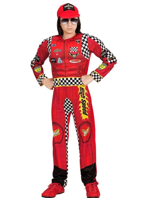 Costume de pilote de Formule 1 à damier avec chapeau - Kiabi