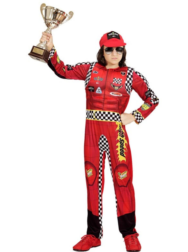 Costume de pilote de Formule 1 à damier avec chapeau Multicolore - Kiabi