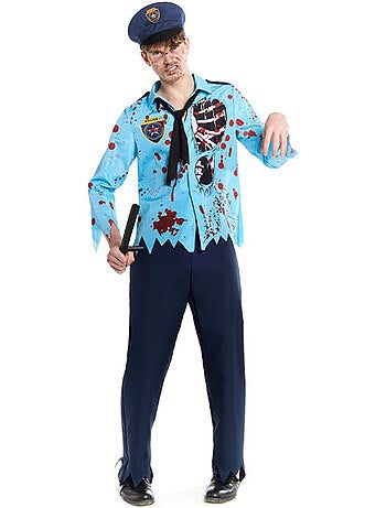 Costume de policier zombie avec chapeau