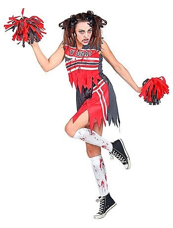 Costume de pom-pom girl zombie