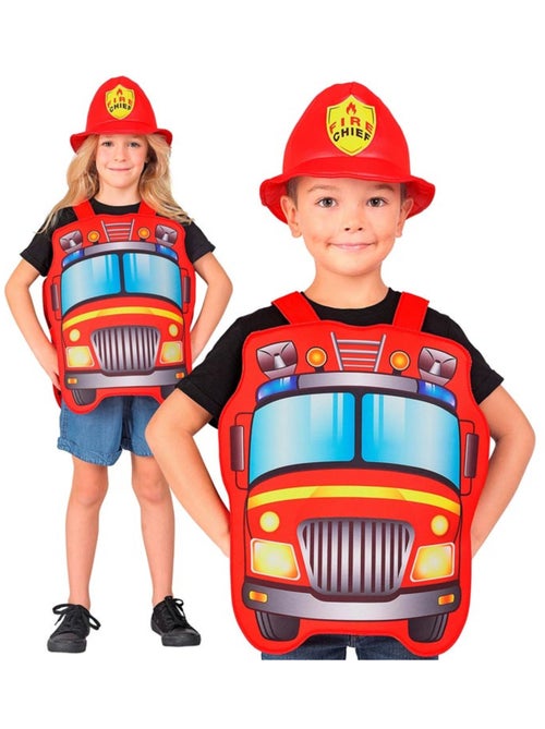 Costume de pompier avec chapeau - Kiabi