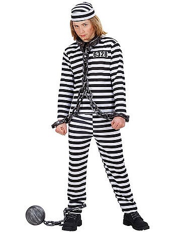 Costume de prisonnier rayé