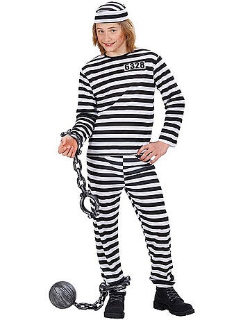 Costume de prisonnier rayé