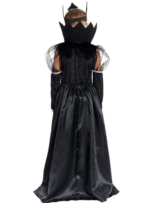 Costume de Reine Crâne Noir avec couronne - Kiabi
