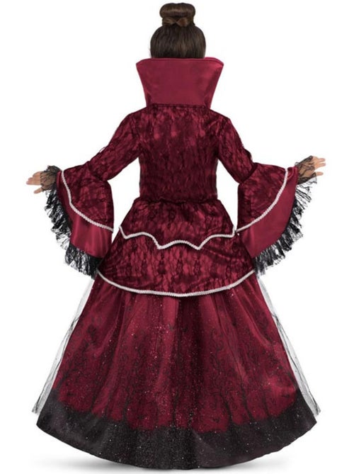 Costume de reine vampire bordeaux avec jupon - Kiabi