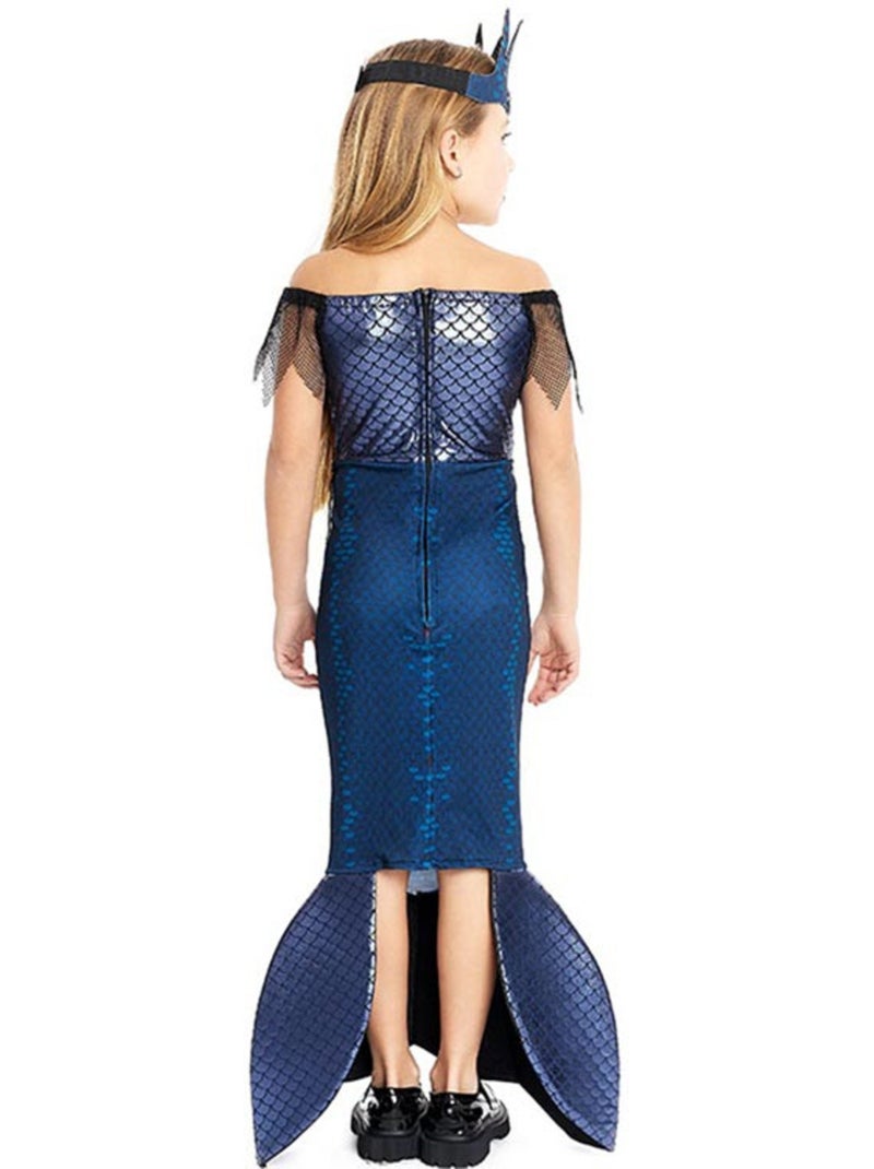 Costume de sirène maléfique avec couronne Multicolore - Kiabi