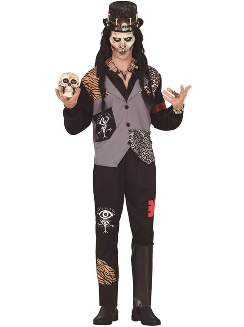 Costume de sorcier vaudou à tête de mort Multicolore - Kiabi