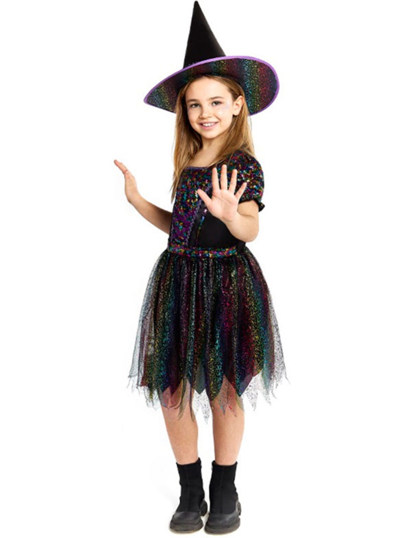 Costume de sorcière à paillettes Multicolore - Kiabi