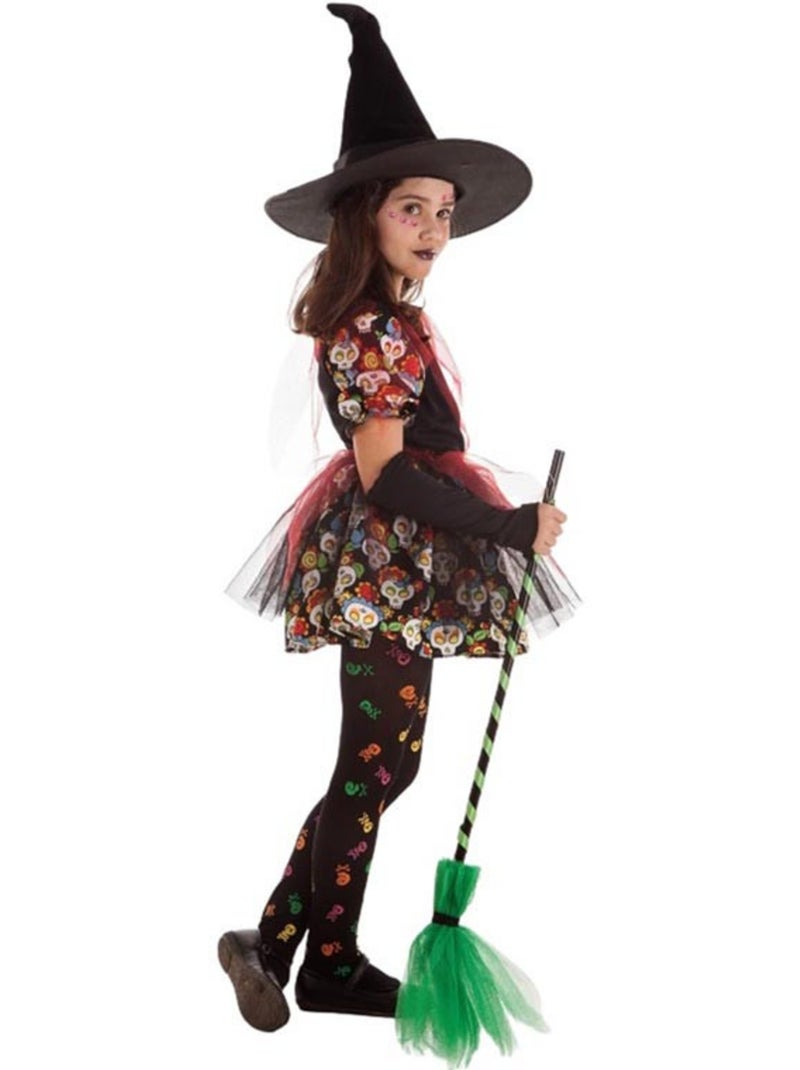 Costume de sorcière à tête de mort florale Multicolore - Kiabi