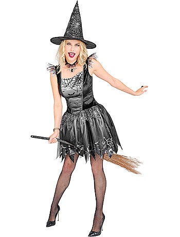 Costume de sorcière en toile d'araignée