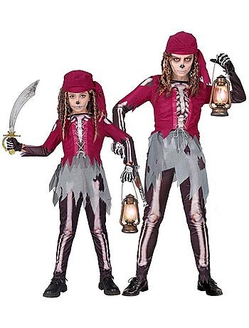 Costume de squelette de garçon de cabine pirate