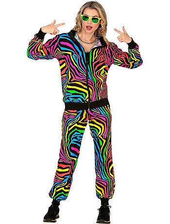 Costume de survêtement animal arc-en-ciel fluorescent