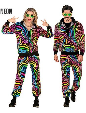 Costume de survêtement animal arc-en-ciel fluorescent