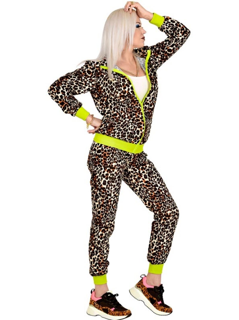 Costume de survêtement imprimé léopard années 80 Multicolore - Kiabi