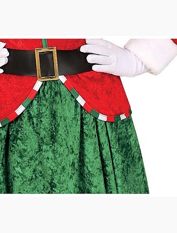 Costume d'elfe assistant du Père Noël avec chapeau