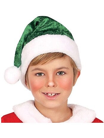 Costume d'elfe assistant du Père Noël avec chapeau