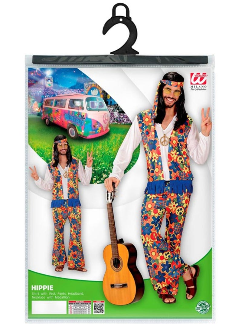 Costume d'homme hippie avec ruban médaillon Multicolore - Kiabi