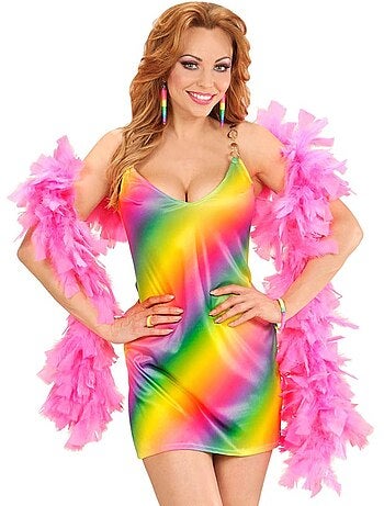 Costume disco arc-en-ciel en robe