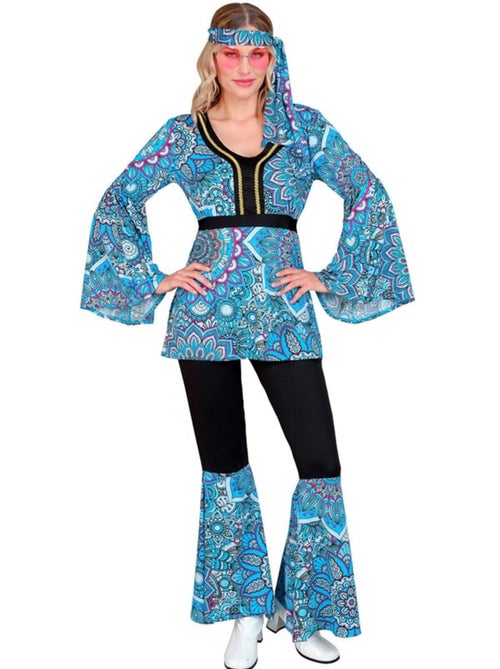 Costume hippie années 60, mandala sombre - Kiabi