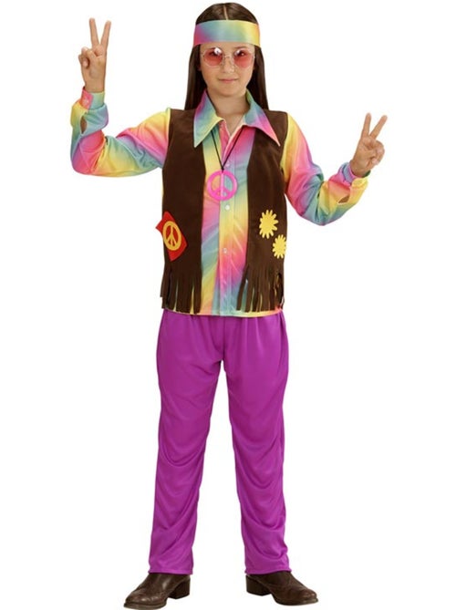 Costume hippie arc-en-ciel - Kiabi