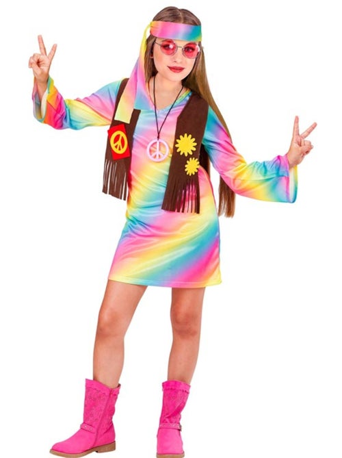 Costume hippie arc-en-ciel - Kiabi