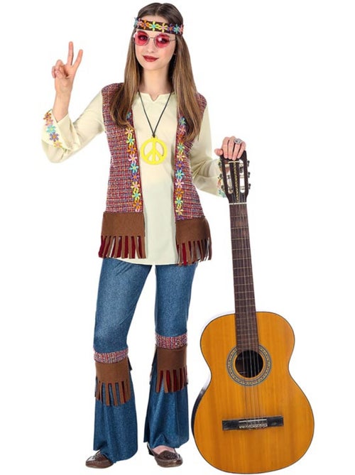Costume hippie avec collier - Kiabi