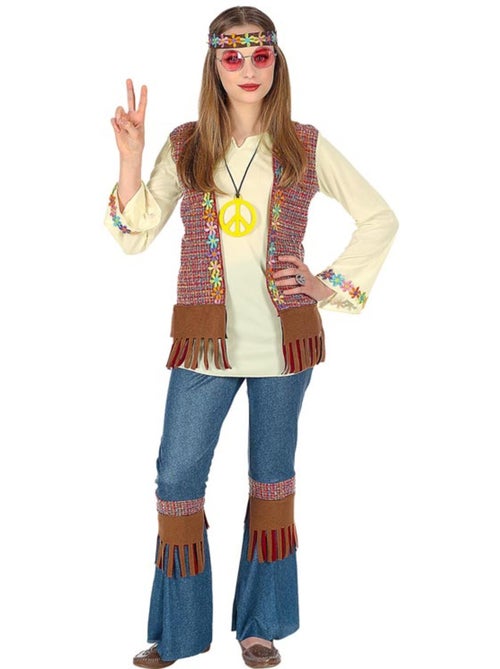 Costume hippie avec collier - Kiabi