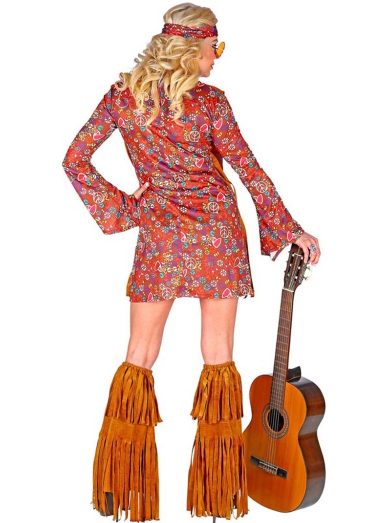 Costume hippie avec couvre-bottes et franges Multicolore - Kiabi