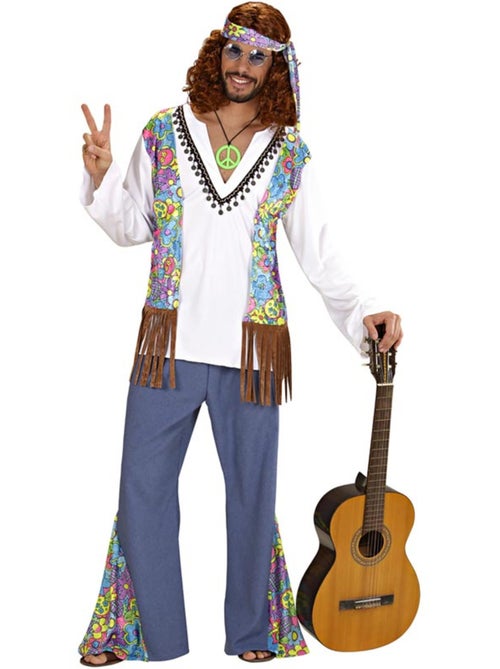 Costume hippie avec gilet - Kiabi