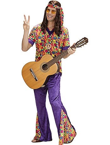 Costume hippie en velours cloche