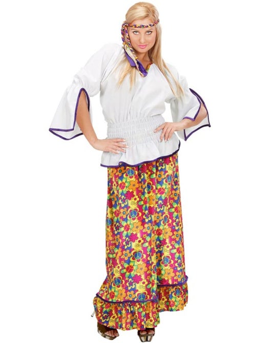Costume hippie en velours - Kiabi