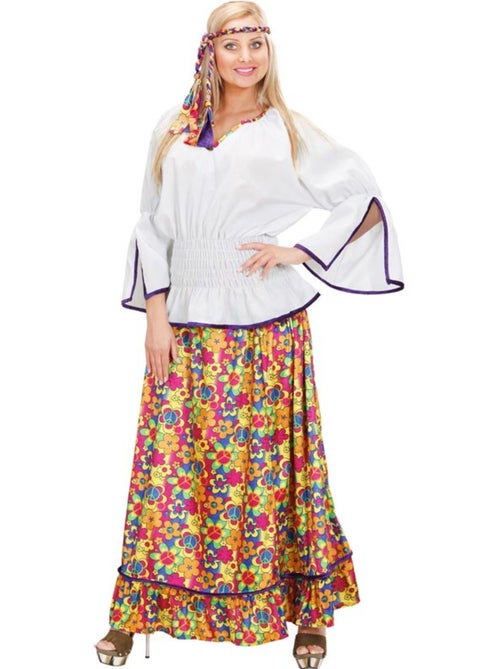Costume hippie en velours - Kiabi