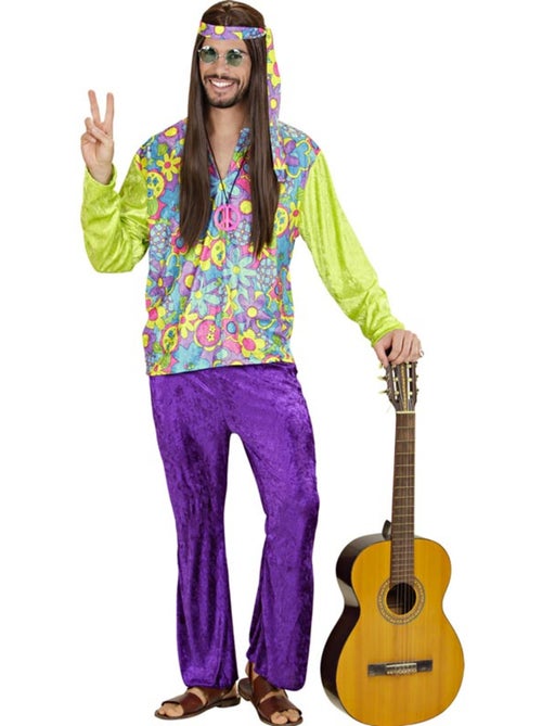 costume hippie en velours violet - Kiabi